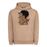 Pigment Burro black woman praying Urban Hoodie - MaliasSmallBusiness