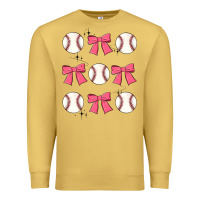 Antique Gold baseball coquette bow Premium Sweatshirt - JahusDesignShop