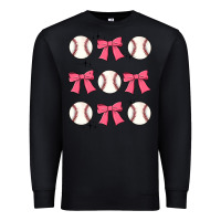 Black baseball coquette bow Premium Sweatshirt - JahusDesignShop