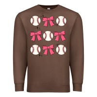 Chestnut baseball coquette bow Premium Sweatshirt - JahusDesignShop
