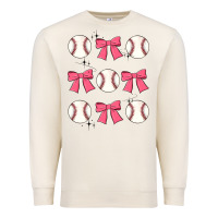 Sandshell baseball coquette bow Premium Sweatshirt - JahusDesignShop