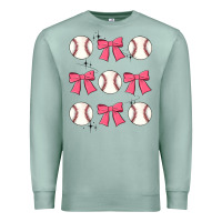 Seafoam baseball coquette bow Premium Sweatshirt - JahusDesignShop