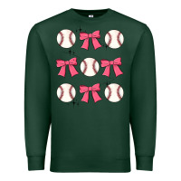 Sports Green baseball coquette bow Premium Sweatshirt - JahusDesignShop