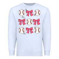 White baseball coquette bow Premium Sweatshirt - JahusDesignShop