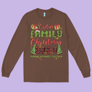 Custom Family Christmas 2024 Marking Memories Toge Long Sleeve Tee Designed By Maliassmallbusiness