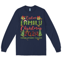 Navy custom family christmas 2024 marking memories toge Long Sleeve Tee - MaliasSmallBusiness