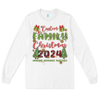 White custom family christmas 2024 marking memories toge Long Sleeve Tee - MaliasSmallBusiness