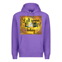 Purple Western Y'all Gonna Learn Today Premium Hoodie - LillyAllenDesigns