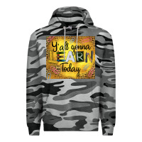 Slate Camo Western Y'all Gonna Learn Today Premium Hoodie - LillyAllenDesigns