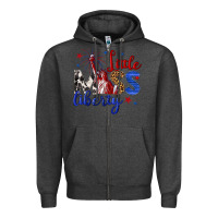 Charcoal Heather little miss liberty billie wilder Zipper Hoodie - texasbilliewilder