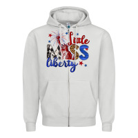 Dove Grey little miss liberty billie wilder Zipper Hoodie - texasbilliewilder