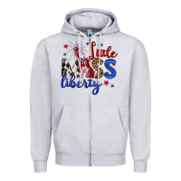Heather Grey little miss liberty billie wilder Zipper Hoodie - texasbilliewilder