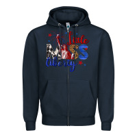 Navy little miss liberty billie wilder Zipper Hoodie - texasbilliewilder