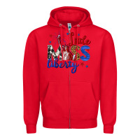 Red little miss liberty billie wilder Zipper Hoodie - texasbilliewilder