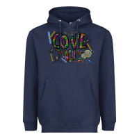 Navy i love teaching Heavyweight Hoodie - CowhideDigitalArt