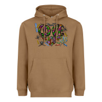 Toasted Coconut i love teaching Heavyweight Hoodie - CowhideDigitalArt