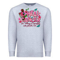 Heather Grey heal cancer Premium Sweatshirt - AdoDesignShop