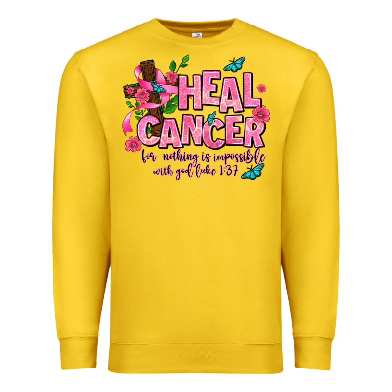 Heal Cancer Premium Sweatshirt by AdoDesignShop | Teevron