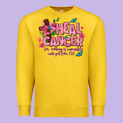 Heal Cancer Premium Sweatshirt Designed By Adodesignshop