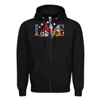 Black love 4th july with gnome billie wilder Zipper Hoodie - texasbilliewilder