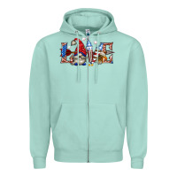 Seafoam love 4th july with gnome billie wilder Zipper Hoodie - texasbilliewilder