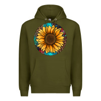 Army Green sunflower christmas ornament Premium Hoodie - Jasminsmagicworld