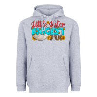 Heather Grey little sister biggest fan Heavyweight Hoodie - HRA Design Shop