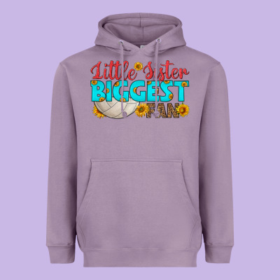 Little Sister Biggest Fan Heavyweight Hoodie Designed By Hra Design Shop