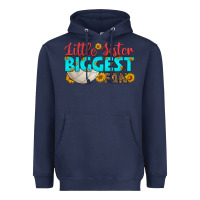 Navy little sister biggest fan Heavyweight Hoodie - HRA Design Shop