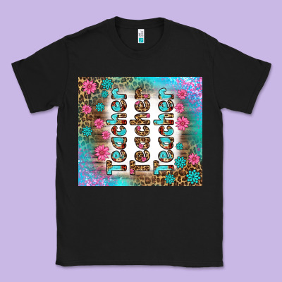 Teacher Gemstone And Pink Flower Tumbler Classic Tee Designed By Bundleandbundleshop