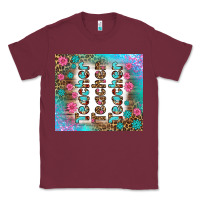 Burgundy teacher gemstone and pink flower tumbler Classic Tee - BundleAndBundleShop