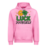 Fuchsia Pink go luck yourself Urban Hoodie - MaliasSmallBusiness