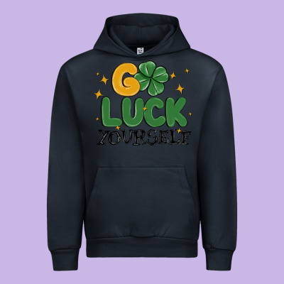 Go Luck Yourself Urban Hoodie Designed By Maliassmallbusiness