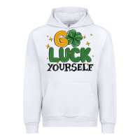 White go luck yourself Urban Hoodie - MaliasSmallBusiness