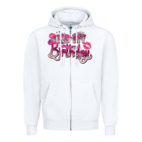 White pink its my birthday Zipper Hoodie - Zillion Design Studio