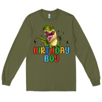 Army Green birthday boy Long Sleeve Tee - MaliasSmallBusiness