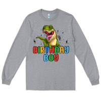 Heather Grey birthday boy Long Sleeve Tee - MaliasSmallBusiness