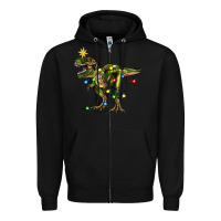 Black tree rex christmas Zipper Hoodie - Zillion Design Studio