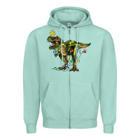 Seafoam tree rex christmas Zipper Hoodie - Zillion Design Studio