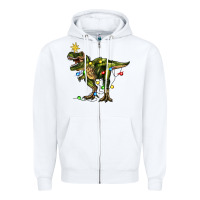 White tree rex christmas Zipper Hoodie - Zillion Design Studio