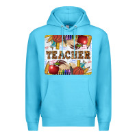 Ocean Blue Teacher Premium Hoodie - LillyAllenDesigns