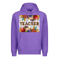 Purple Teacher Premium Hoodie - LillyAllenDesigns