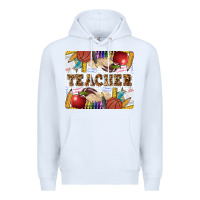 White Teacher Premium Hoodie - LillyAllenDesigns
