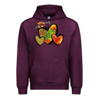 Mauve Wine juneteenth hearts Urban Hoodie - MaliasSmallBusiness