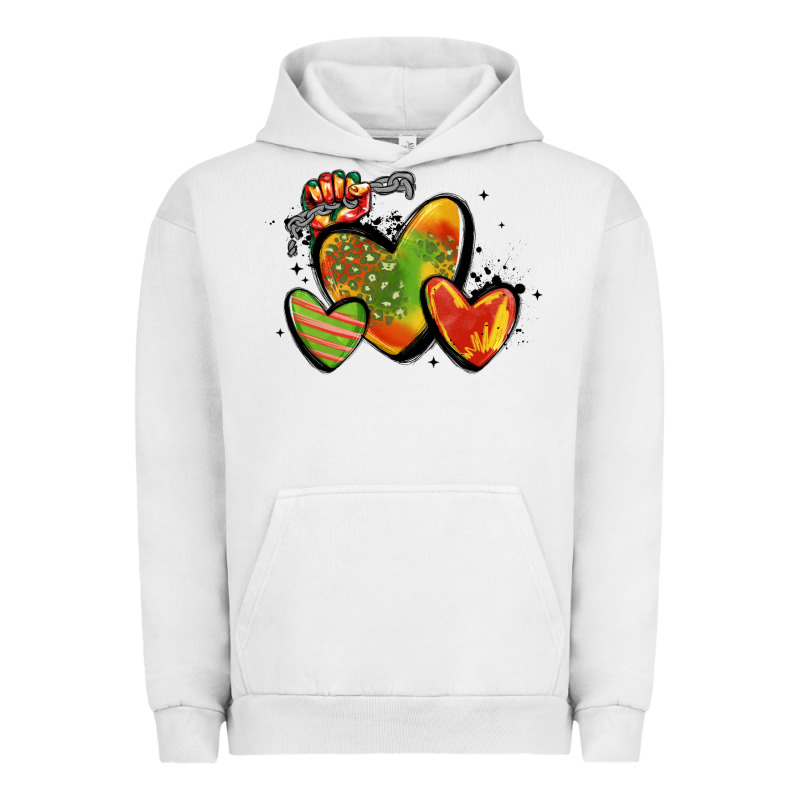 Juneteenth Hearts Urban Hoodie by MaliasSmallBusiness | Teevron
