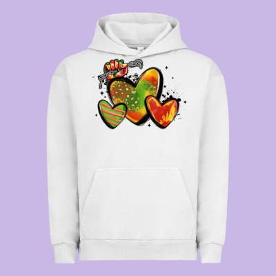 Juneteenth Hearts Urban Hoodie Designed By Maliassmallbusiness