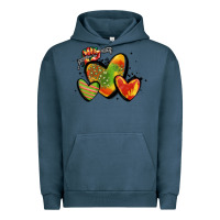 Pigment Midnight Navy juneteenth hearts Urban Hoodie - MaliasSmallBusiness