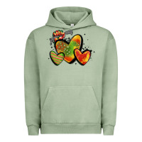 Pigment Oil Green juneteenth hearts Urban Hoodie - MaliasSmallBusiness