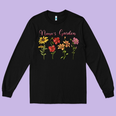 Long Sleeve Tee nana's garden