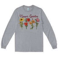 Heather Grey nana's garden Long Sleeve Tee - MaliasSmallBusiness